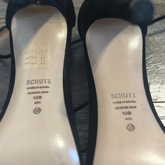 Schultz Suede Sandals * Black * Wrap-Around Straps size 10 - Picture 6 of 9